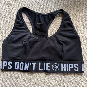 Zumba Fitness Black and White Sports Bra